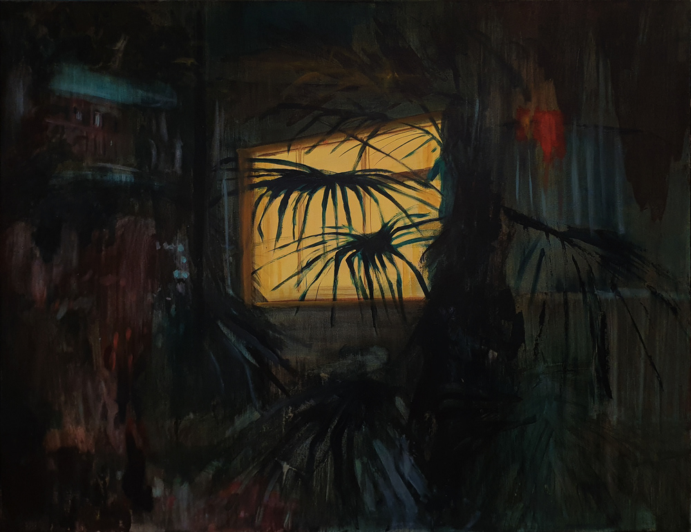 Nazlı Buse Kökcü, Buse Kökcü - Sokağa Karşı, Tuval Üzerine Akrilik Boya, 80x100 cm, 2022