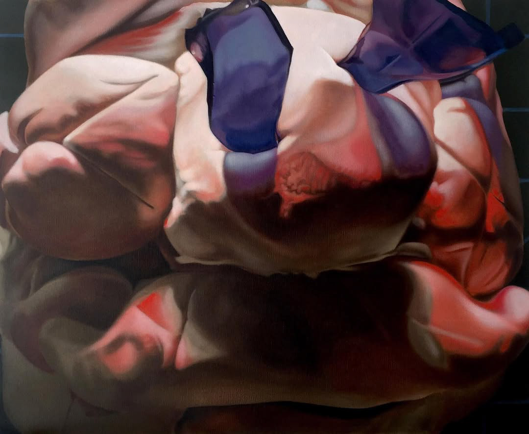 🔹🐶, 40 x 50 cm, tuval üzerine yağlı boya, 2022