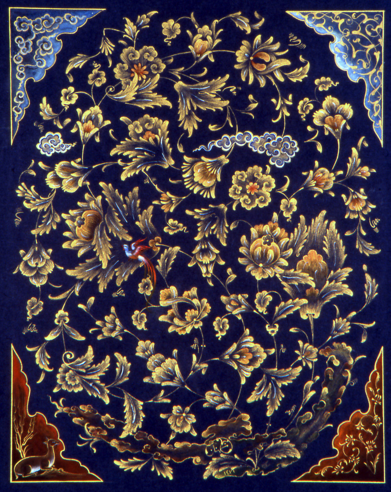 “Dört mevsim”, 22x18 cm, Kağıt / Varak altın, suluboya, 2000