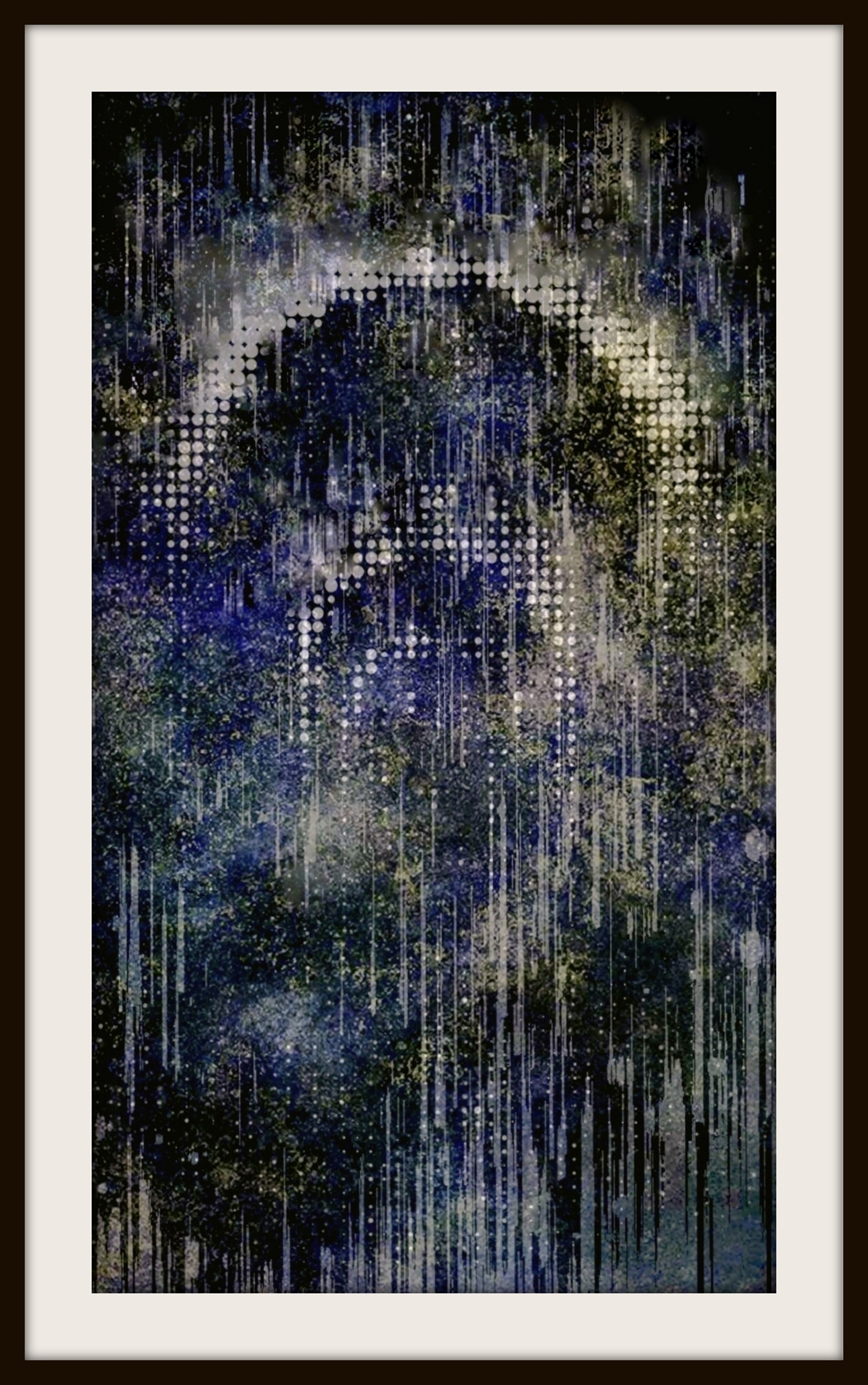 Gece ve Yağmur, Karışık teknik, 35 x 60 cm., 2021