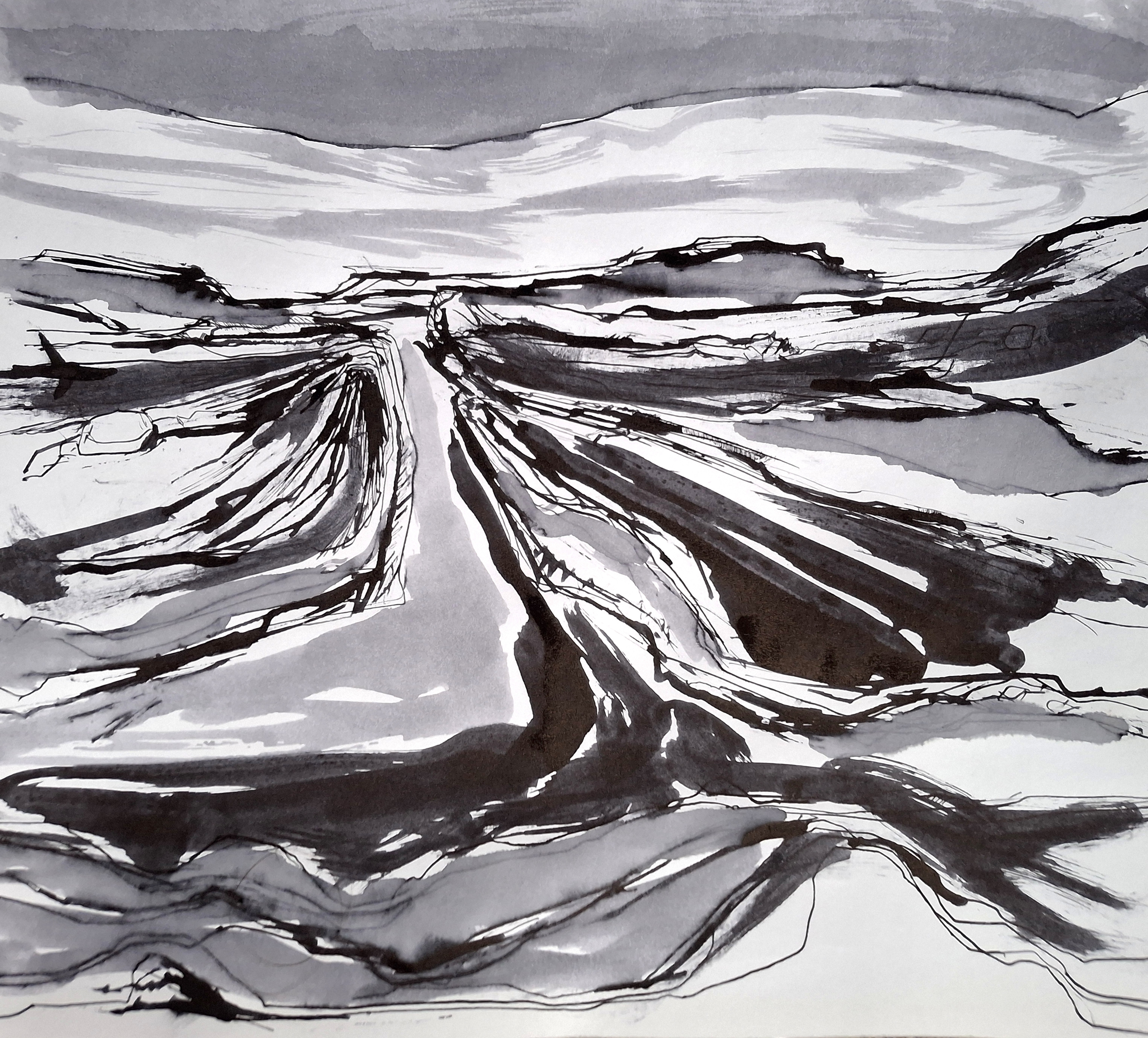 İsimsiz, 29X27 cm, Kağıt üzerine çini mürekkebi, 2025
