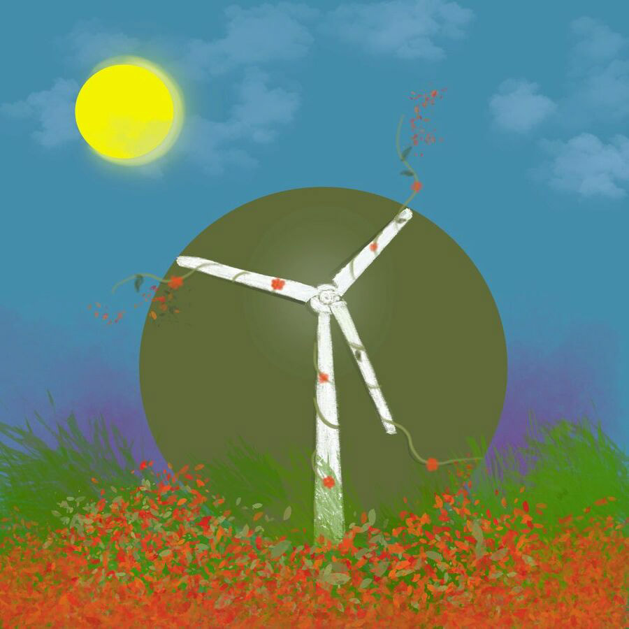 Duru Çiğdem Şimşek, Sürdürülebilir Bahar, 1000x1000px, Dijital Resim, 2024