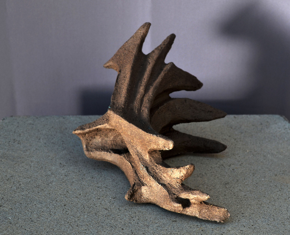 Şeyma Müge İba, Başkalaşım- 25x30x19- Modelaj( Siyah Stoneware Çamur)