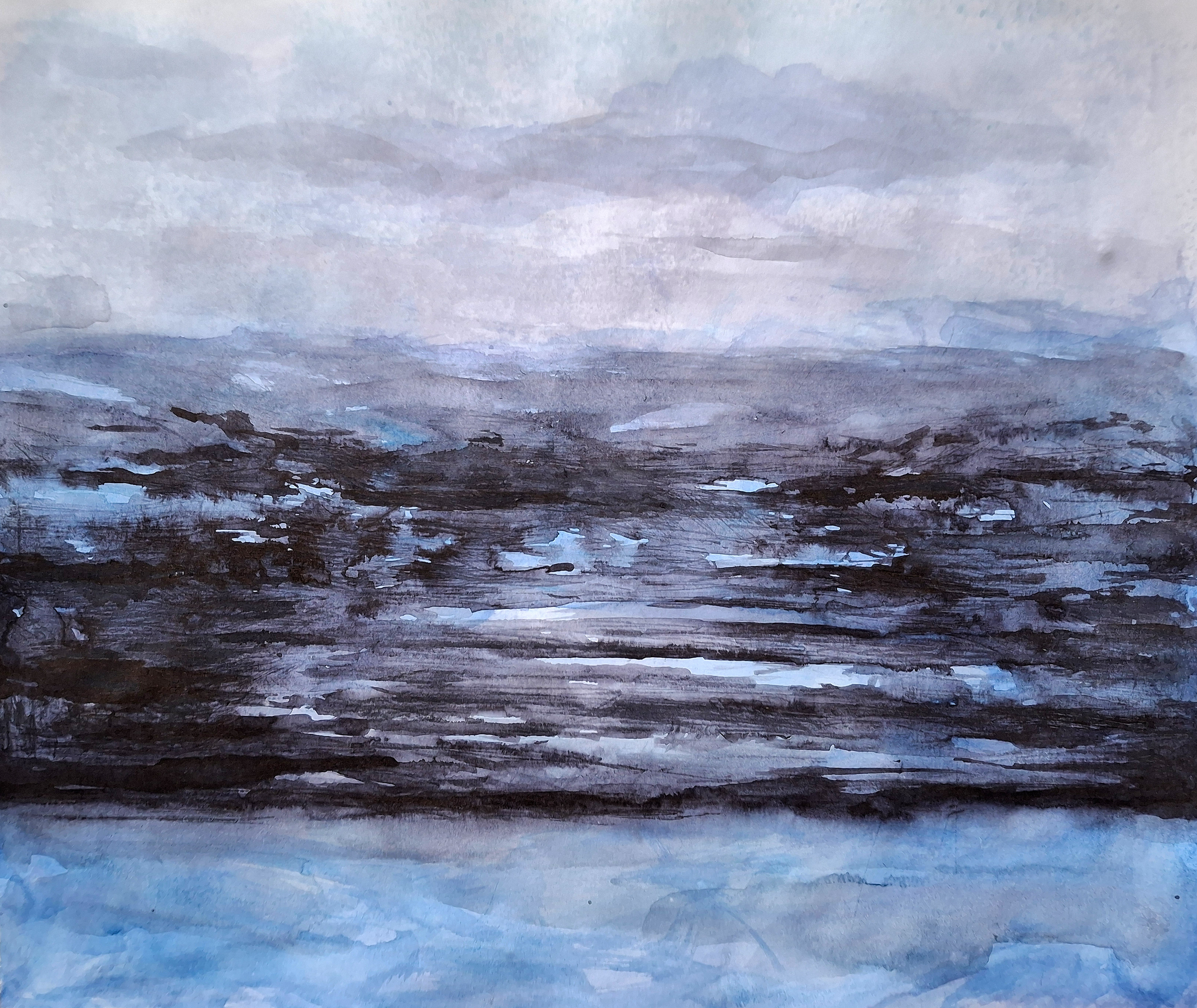 İsimsiz, 29X27 cm, Kağıt üzerine çini mürekkebi ve suluboya, 2025