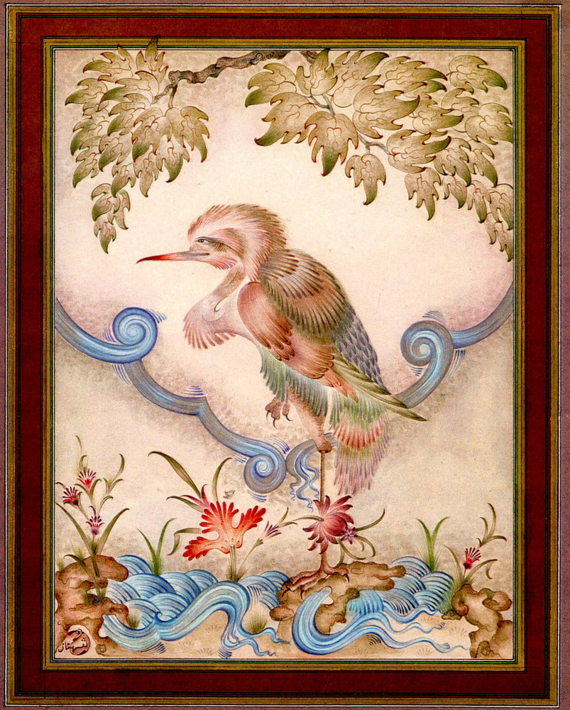 “Su Kuşu”, 25x18 cm, Kağıt / Varak altın, suluboya, 2010