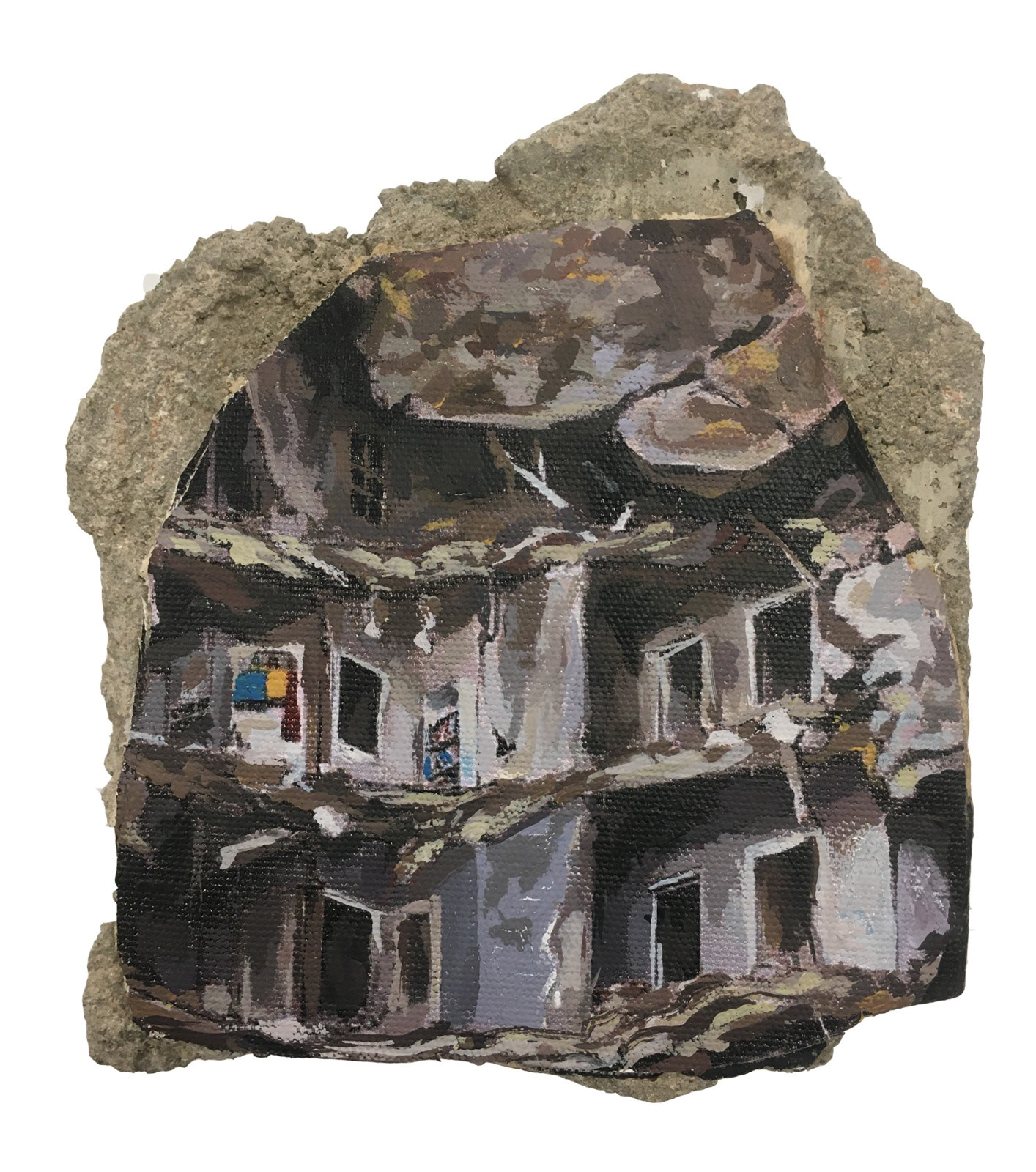 Osmaniye: Taş Üzerine Karışık Teknik, 13x14cm, 2023