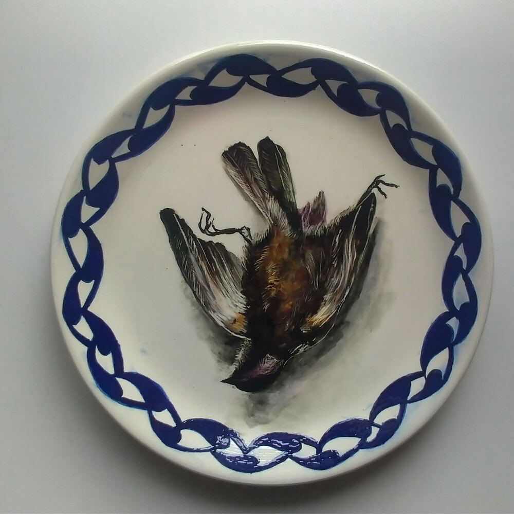 Burcu Kaya Karaduman, Tahakküm Altında, Çini 26*26, 2023