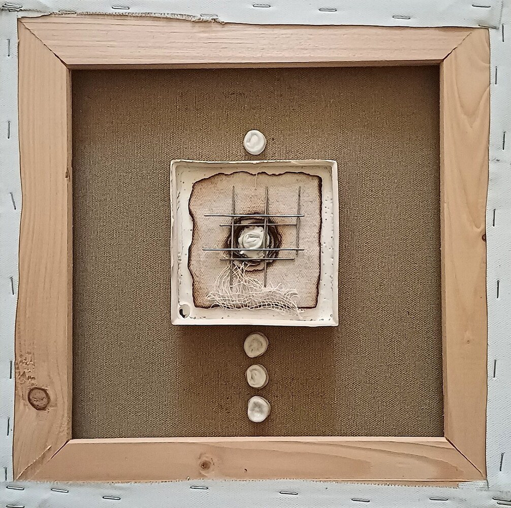 Nalân Danâbaş, "Bağ-ı Yürek", 30x30 cm, Karışık Teknik, 2025