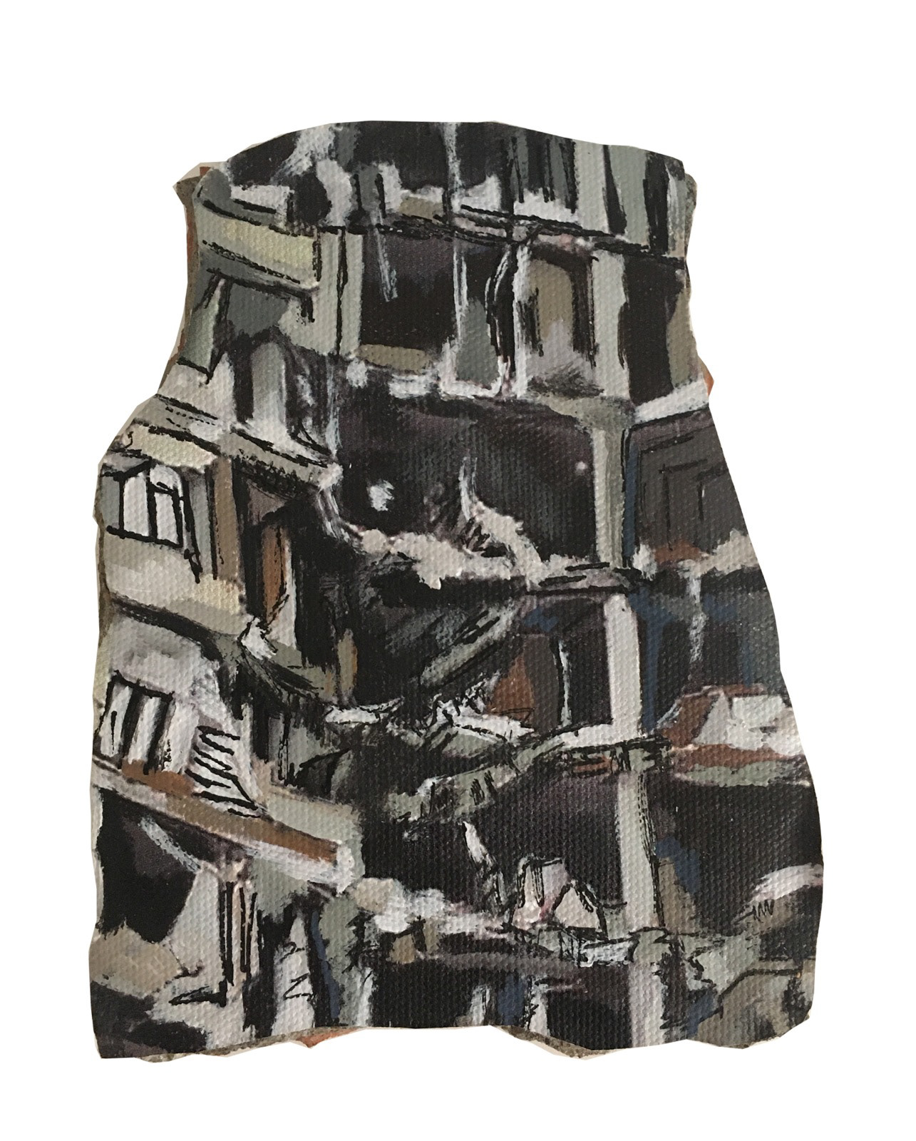 Diyarbakır: Taş Üzerine Karışık Teknik, 15x11cm, 2023