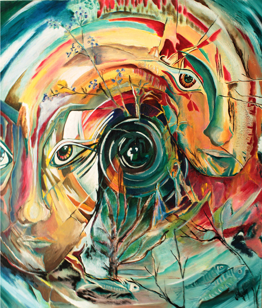 Suna Aydın, Apostrof, tuval üzeri akrilik, 60x70 cm