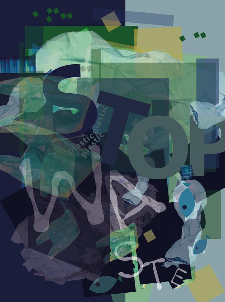 Duygu Dinçeli, Duygu Dinçeli, Stop Plastic Waste, 2022, Poster