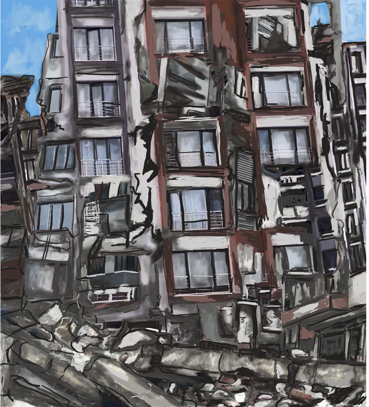Deprem Hafızası 3: 50x45cm. Dijital Tasarım, 2025
