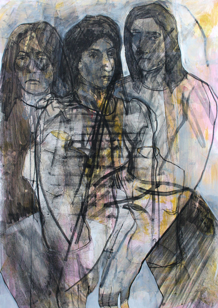 Şemsi Altaş, Üçlü Model - 70x100 cm - 2022