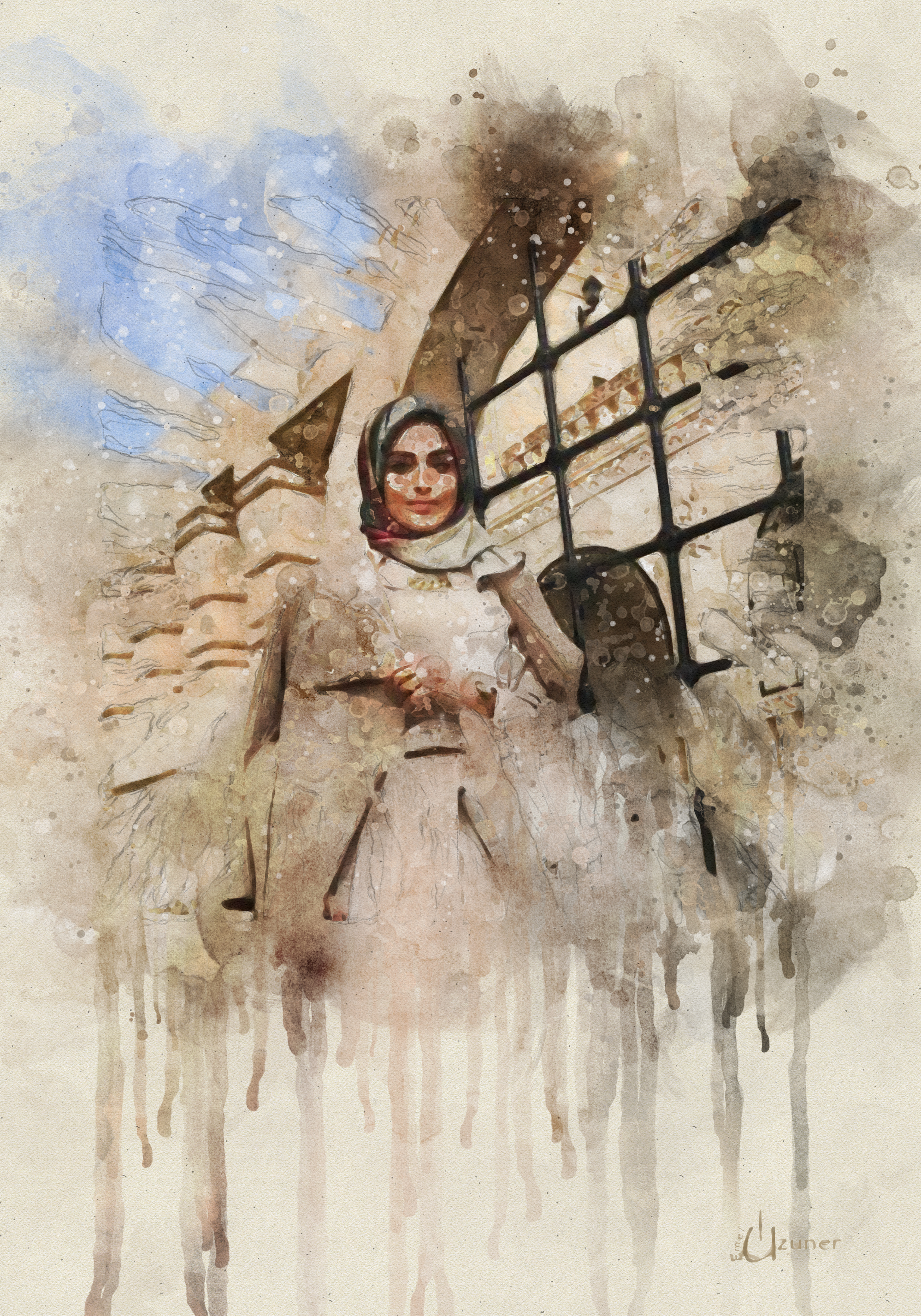 Tarihin Dokusu, Dijital Art, 50 X 70 Cm, 2023, Bandırma