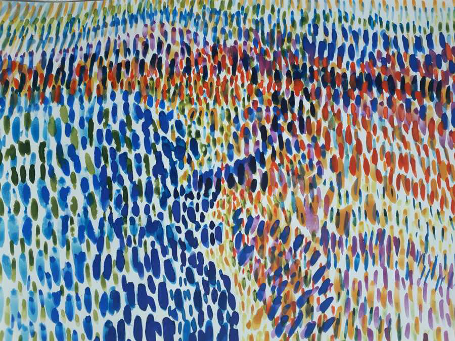 Merve Yeşil Ada, Mavi Yol, 15 x 21 cm, Kâğıt Üzerine Akrilik Boya, 2023