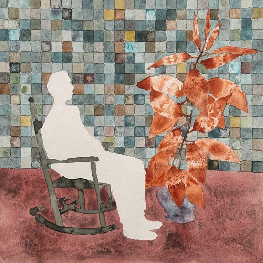 Bayram Dağlı, İsimsiz, 25x25, Suluboya, 2024