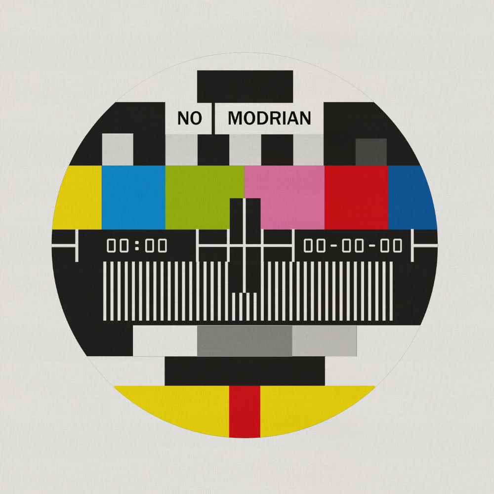 Özgür Balli, No Modrian, 100 x 100 cm, Kanvas Baskı, 2022.