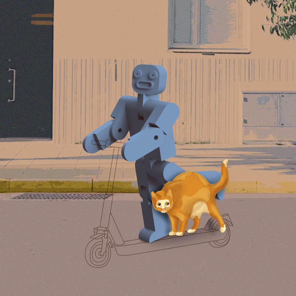 Scooter, 1800x1800 px, 72 DPI, Dijital İllüstrasyon, 2025.