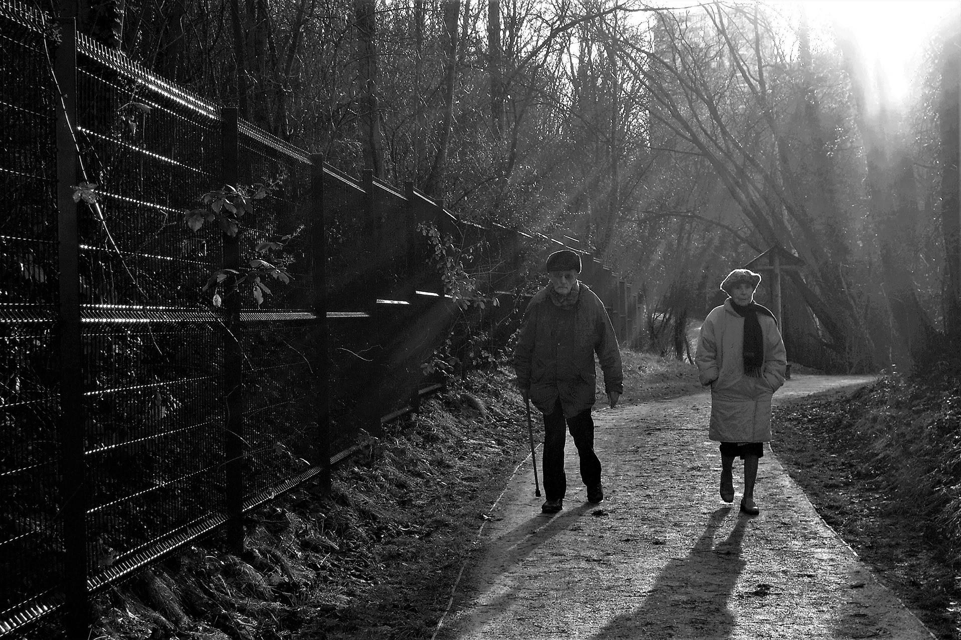 Yaşlı Çift-II, Siyah-beyaz fotoğraf; GRIGNY-PARİS-2011