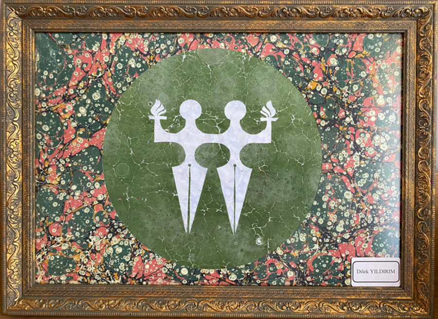 Dilek Yıldırım, 35x50, Akkase Ebru-2019