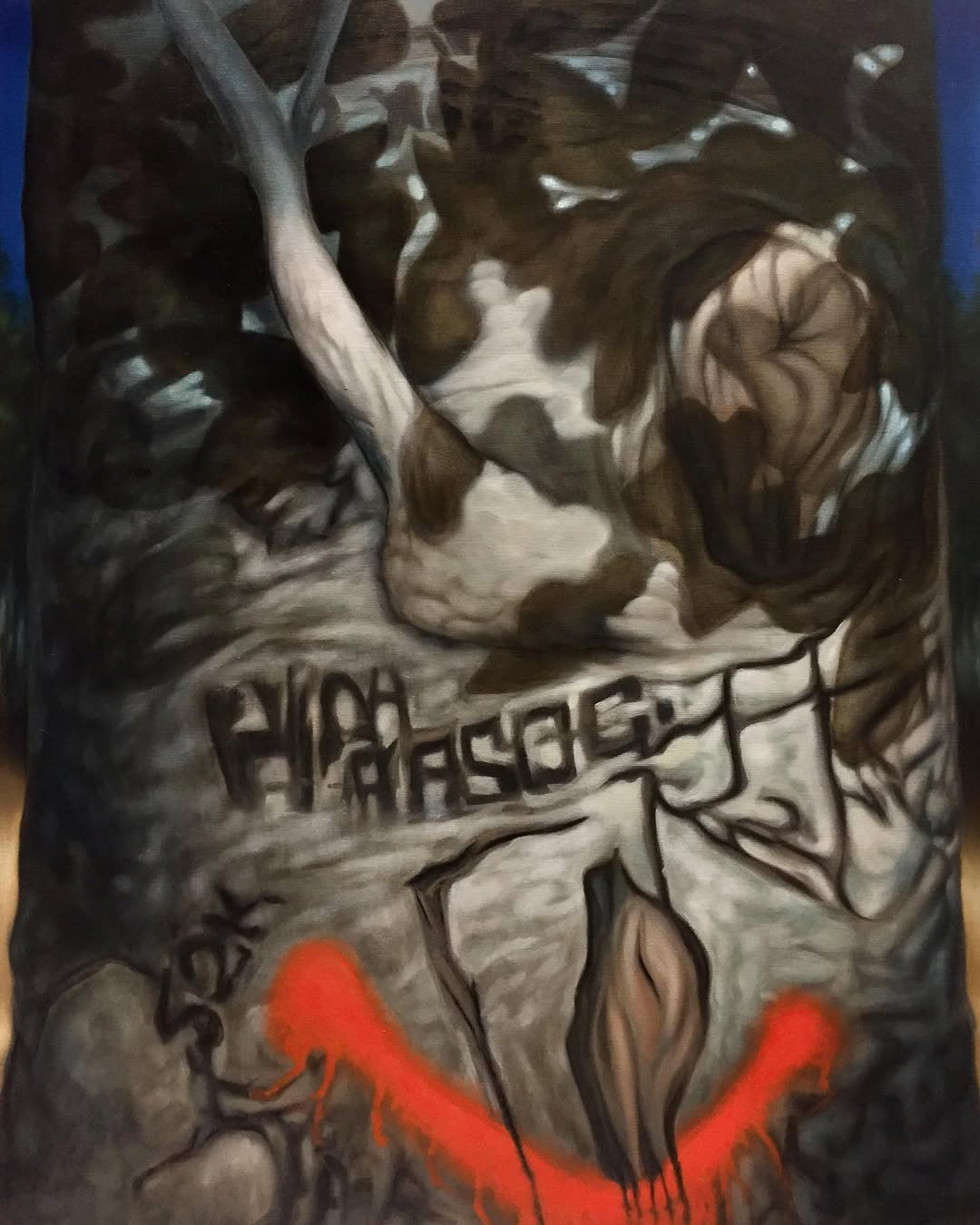 ARABESK, 50 x 63 cm, tuval üzerine yağlı boya, 2022