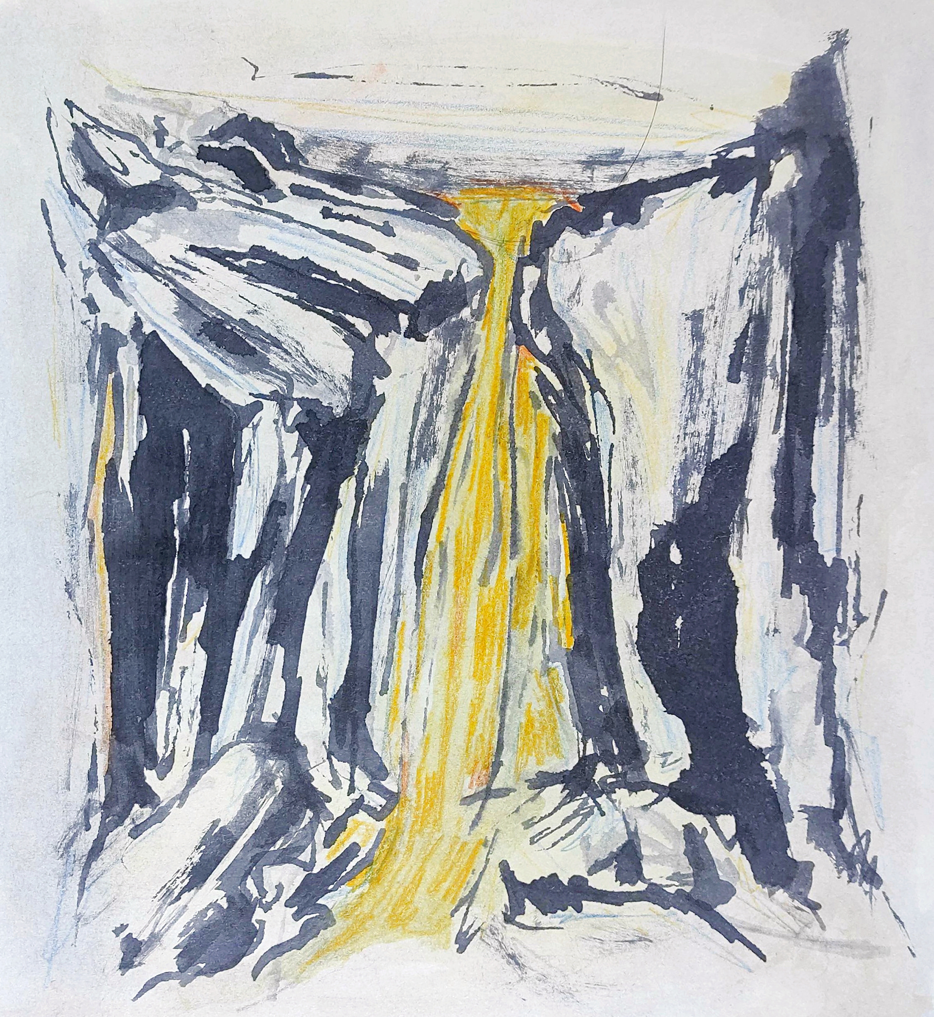 İsimsiz, 25X29 cm, Kağıt üzerine kalem ve suluboya, 2025