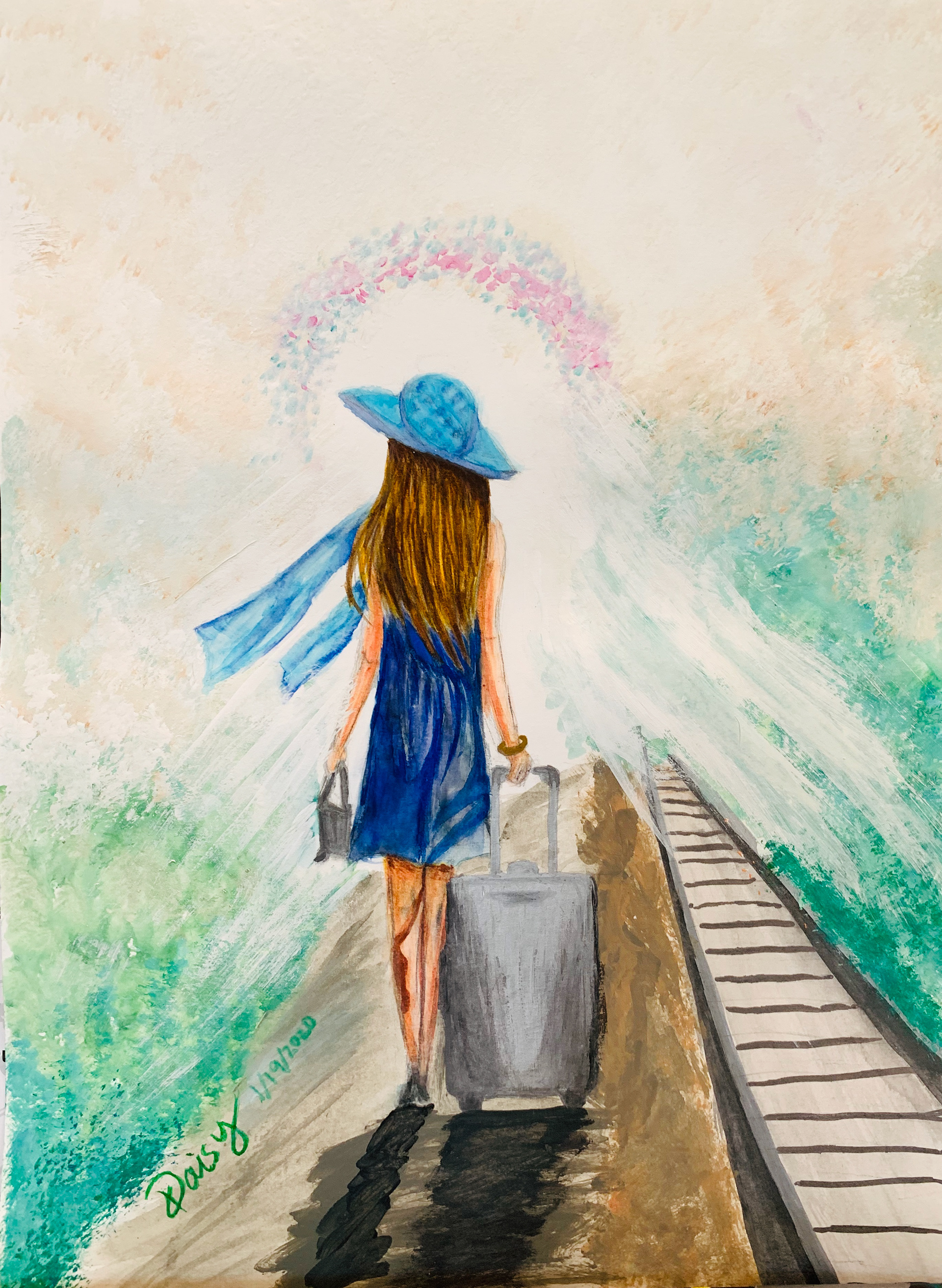 Media: watercolor, metalic, acrylic