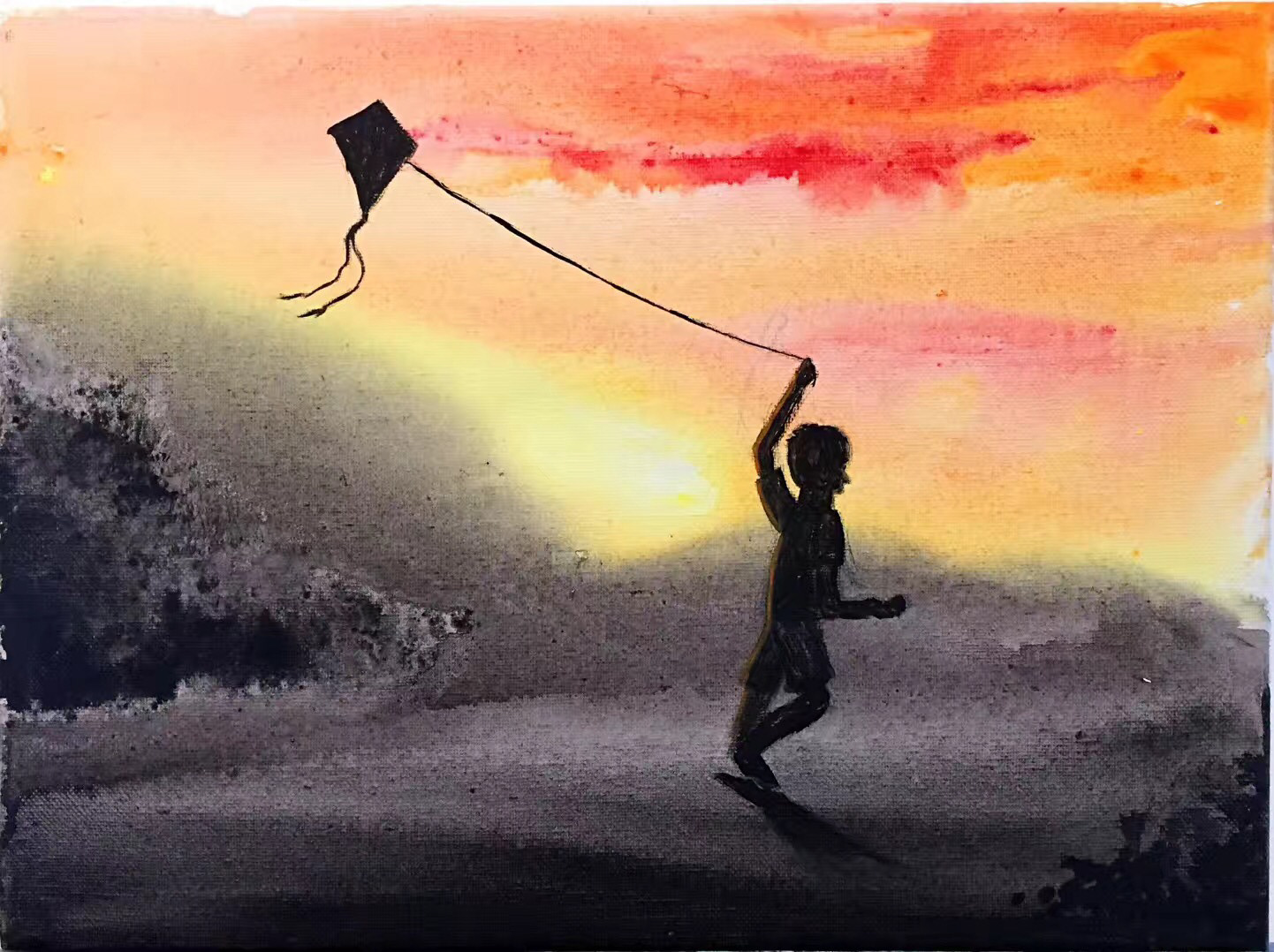 16" by 12", acrylic on canvas
