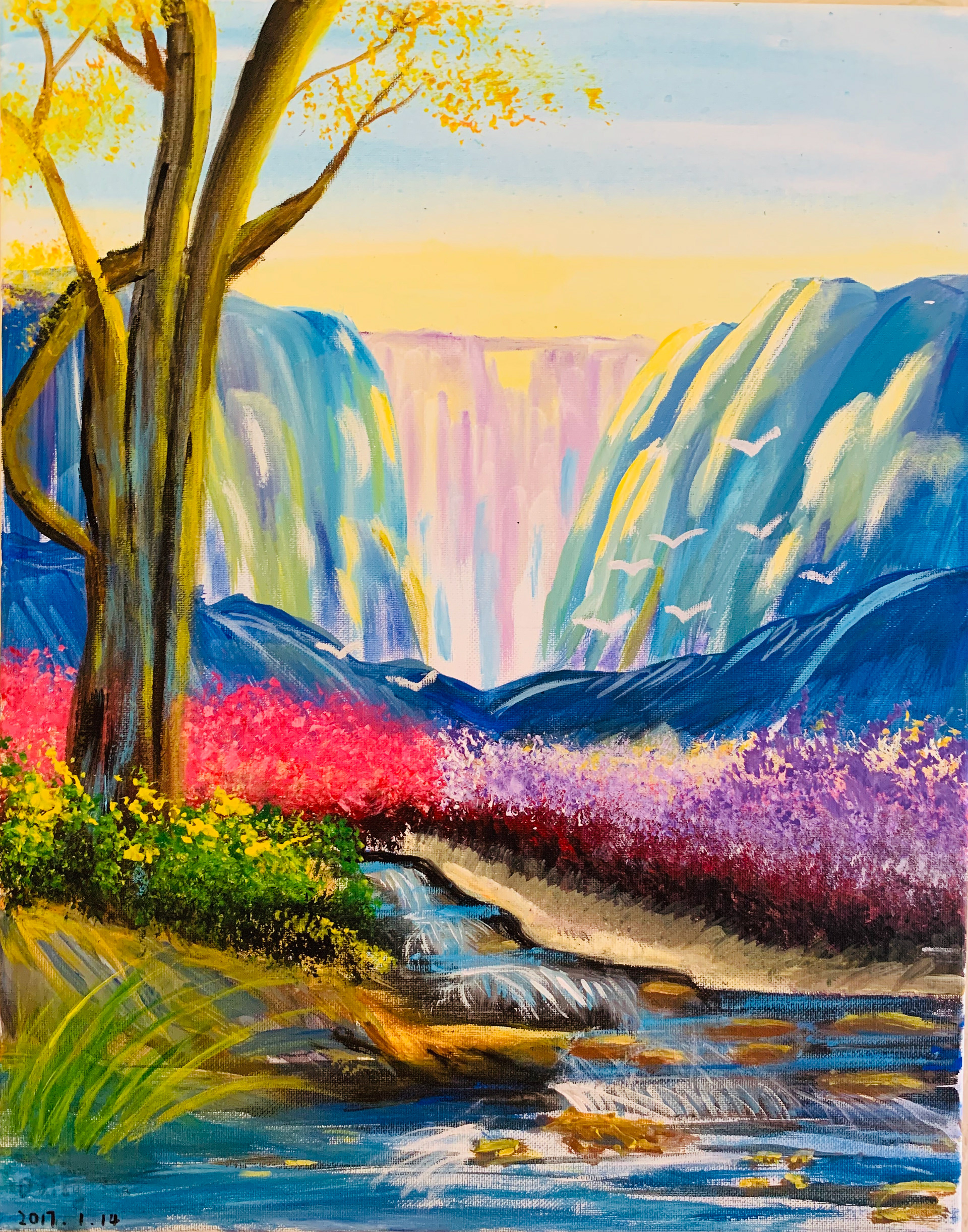 20" by 16", acrylic on canvas