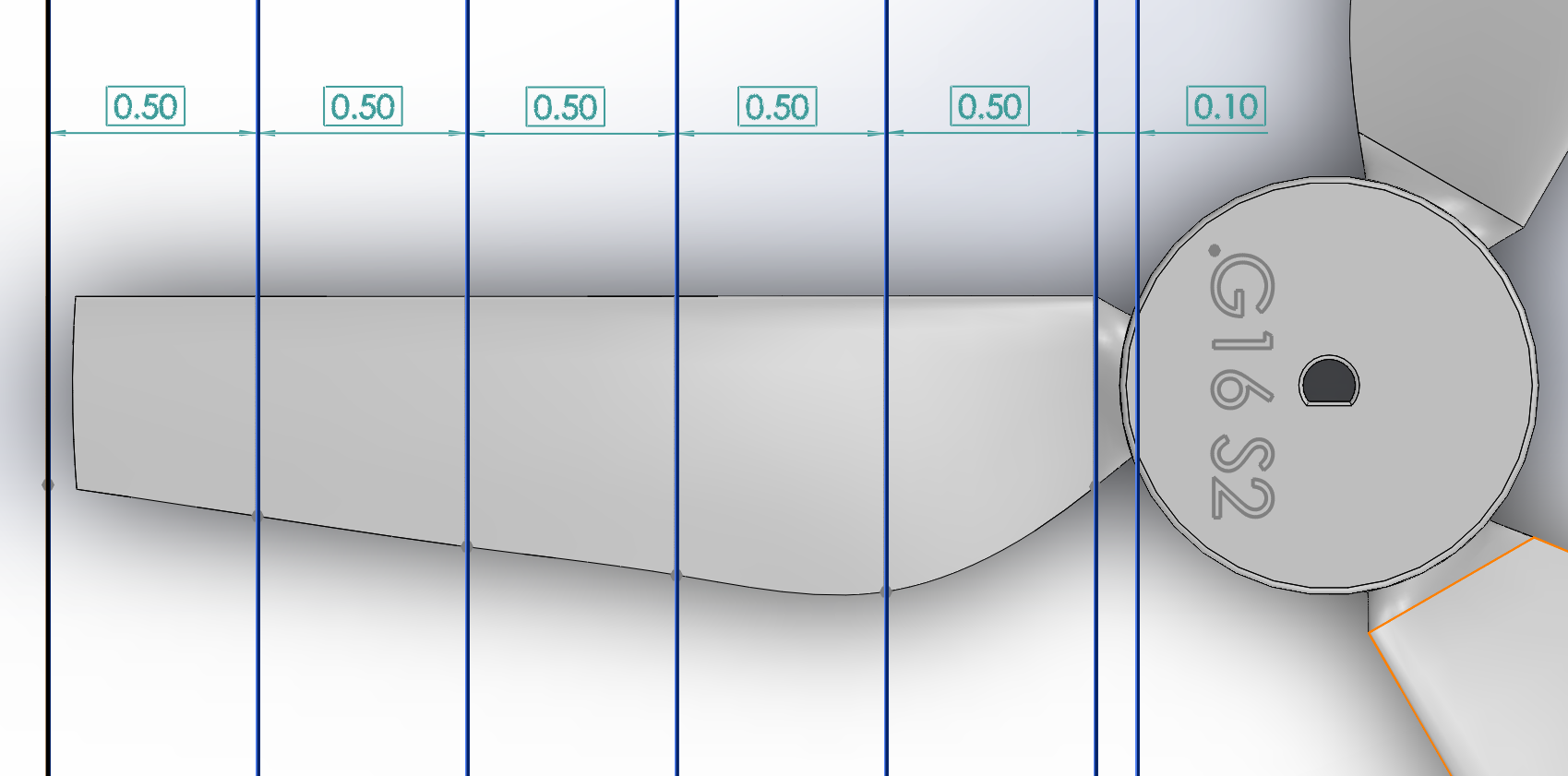 Location and Orientation of NACA 5510 Loft Profiles in SOLIDWORKS