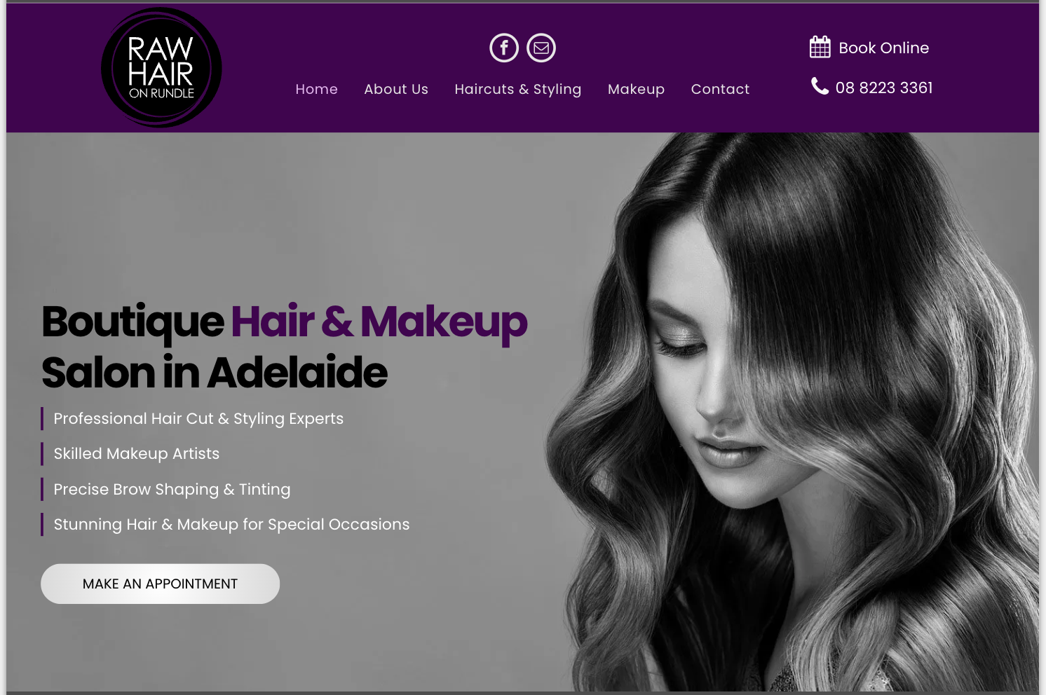 Website design for beauty salon