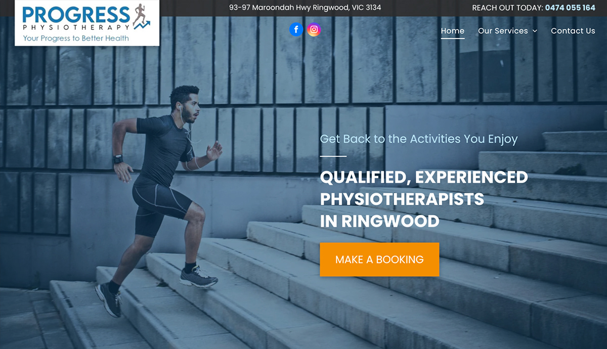 Web Design for Progress Physiotherapy