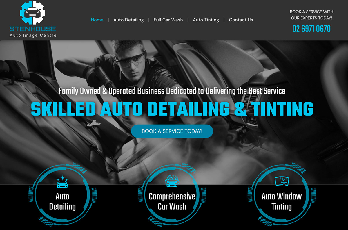 Website design for auto detailing services