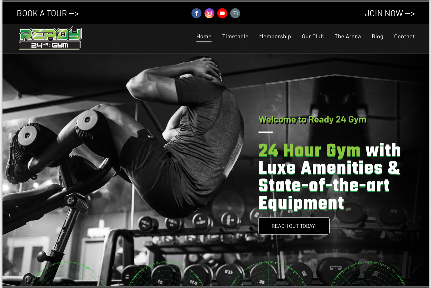 Website design for Gym