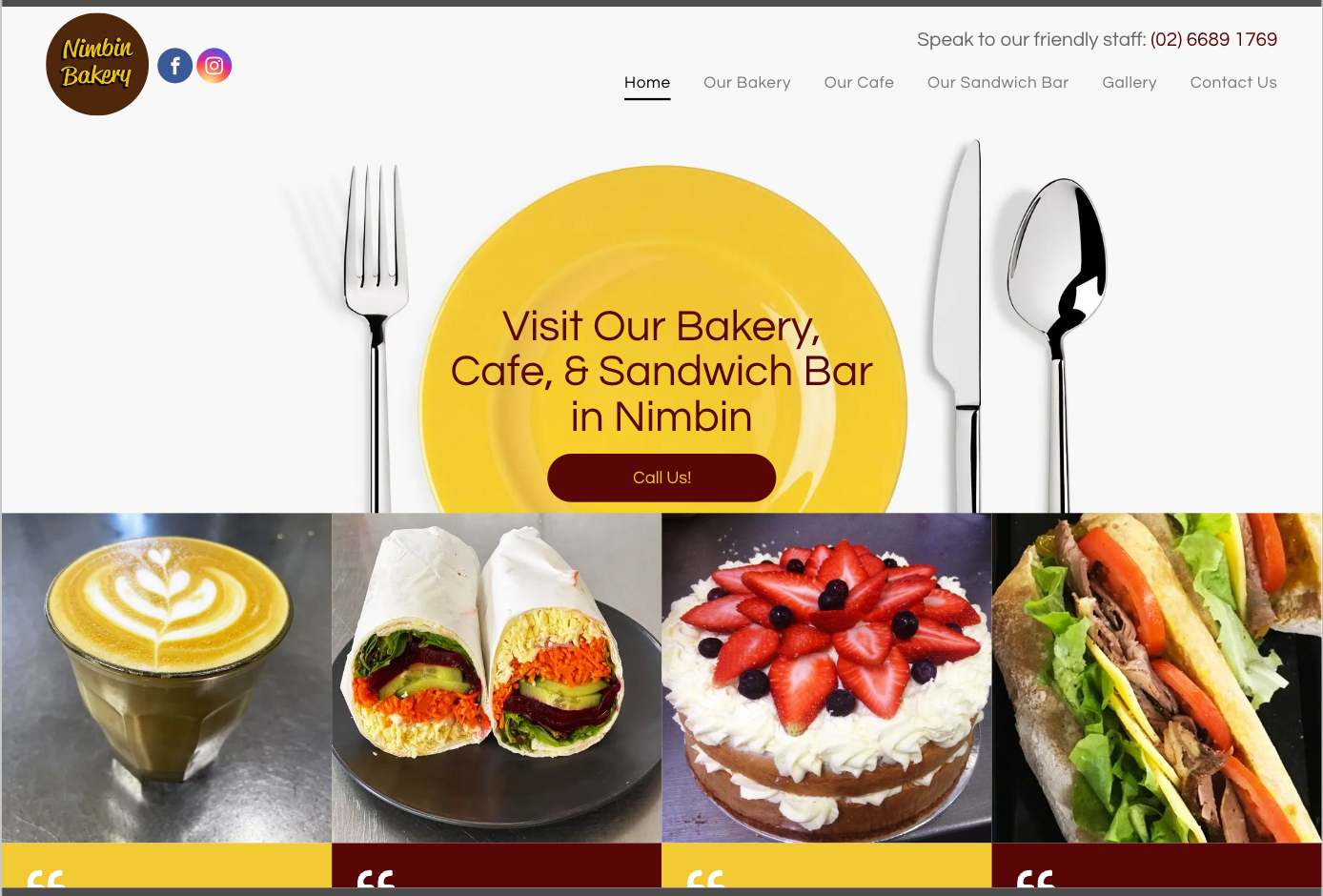 Web Design for Bakery, Cafe, & Sandwich Bar