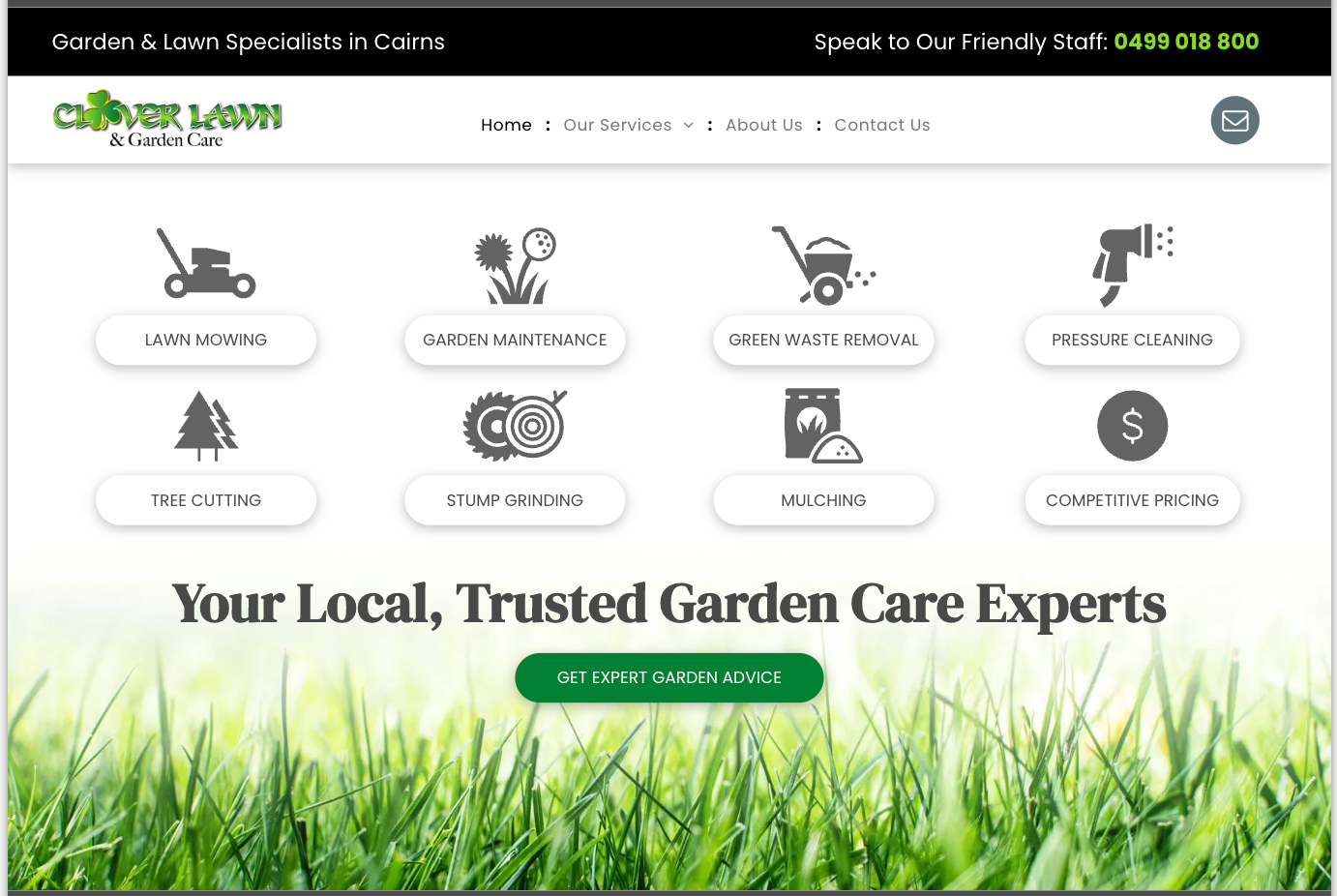 Website design for landscaping & gardening services