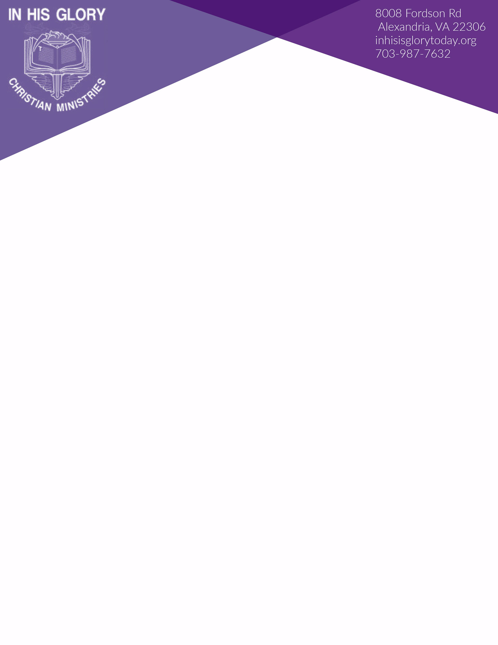 Customized Stationary for a church 