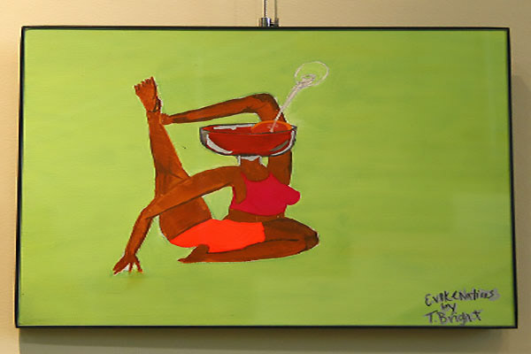 Strawberry Daiquiri -Happy Hourr Series - Gouache 