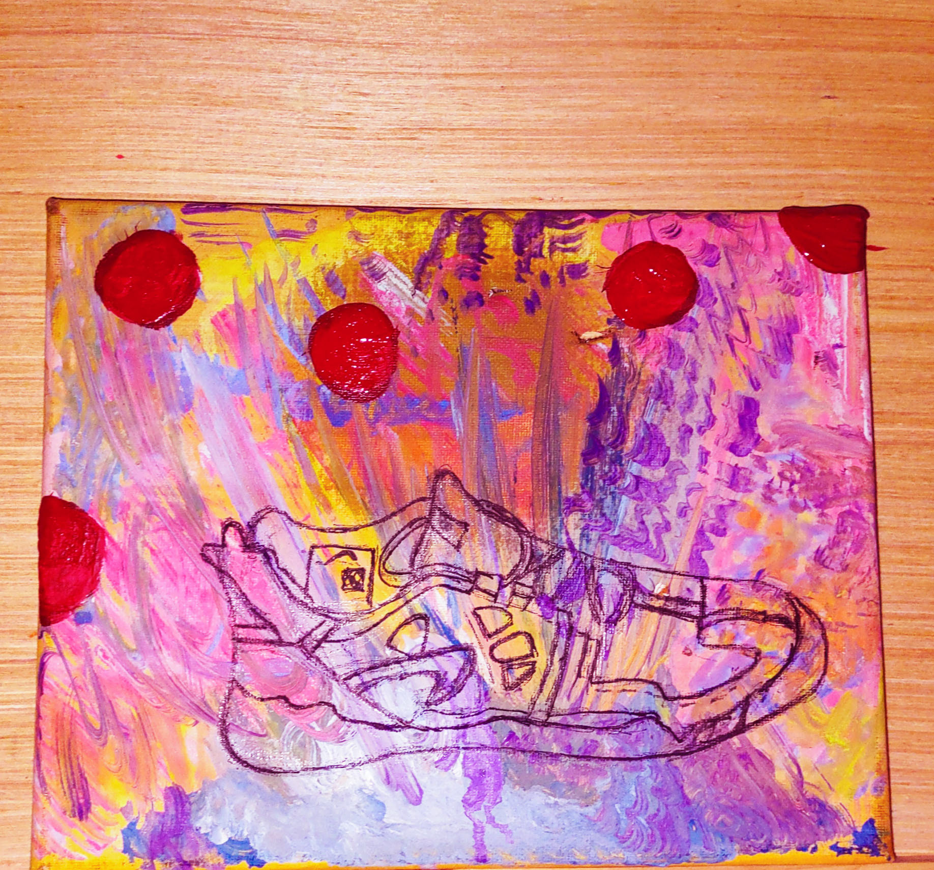 Reverse Abstract Nike Trainers - Acrylic 