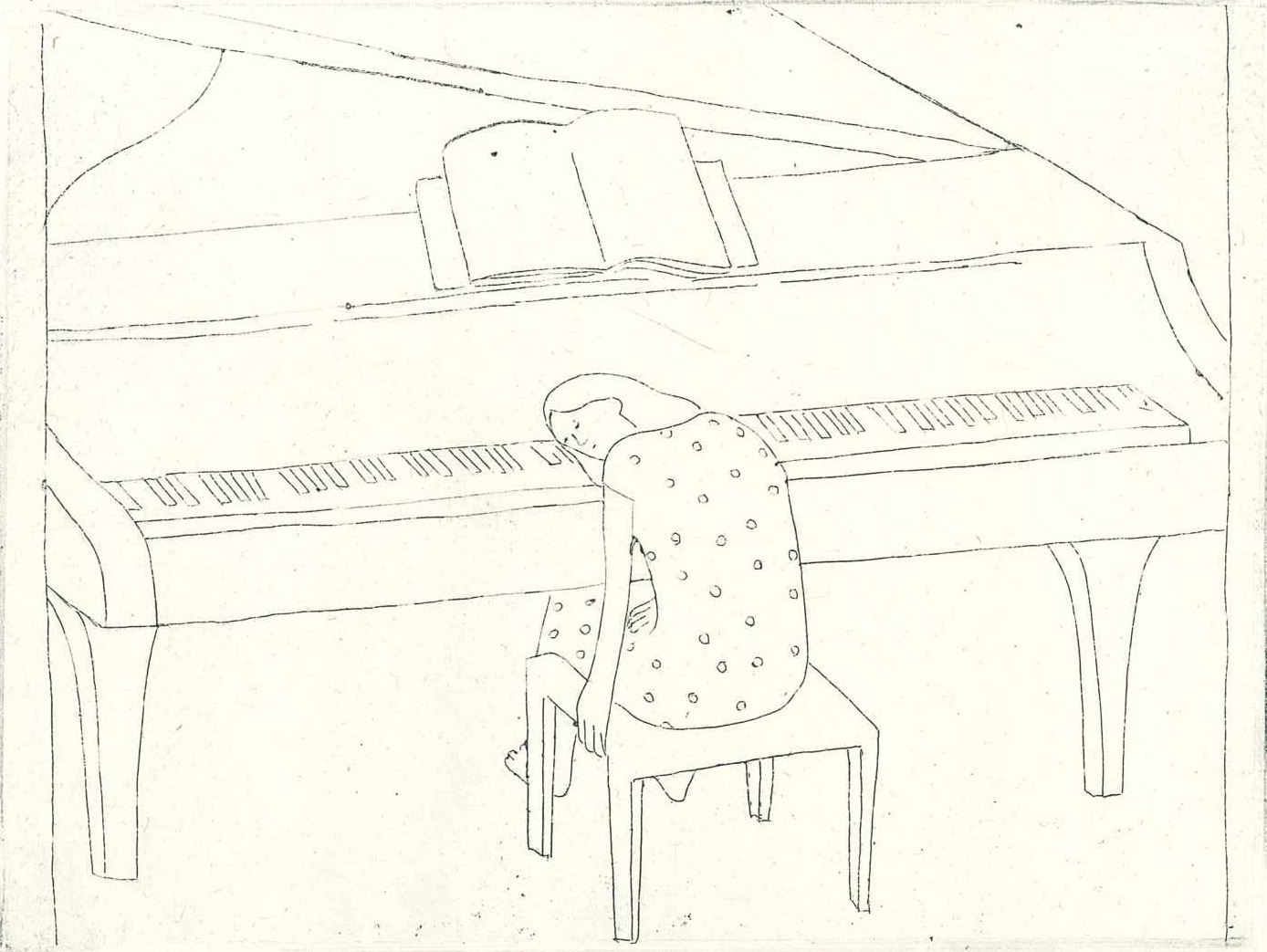 A girl/90×120mm/Intaglio