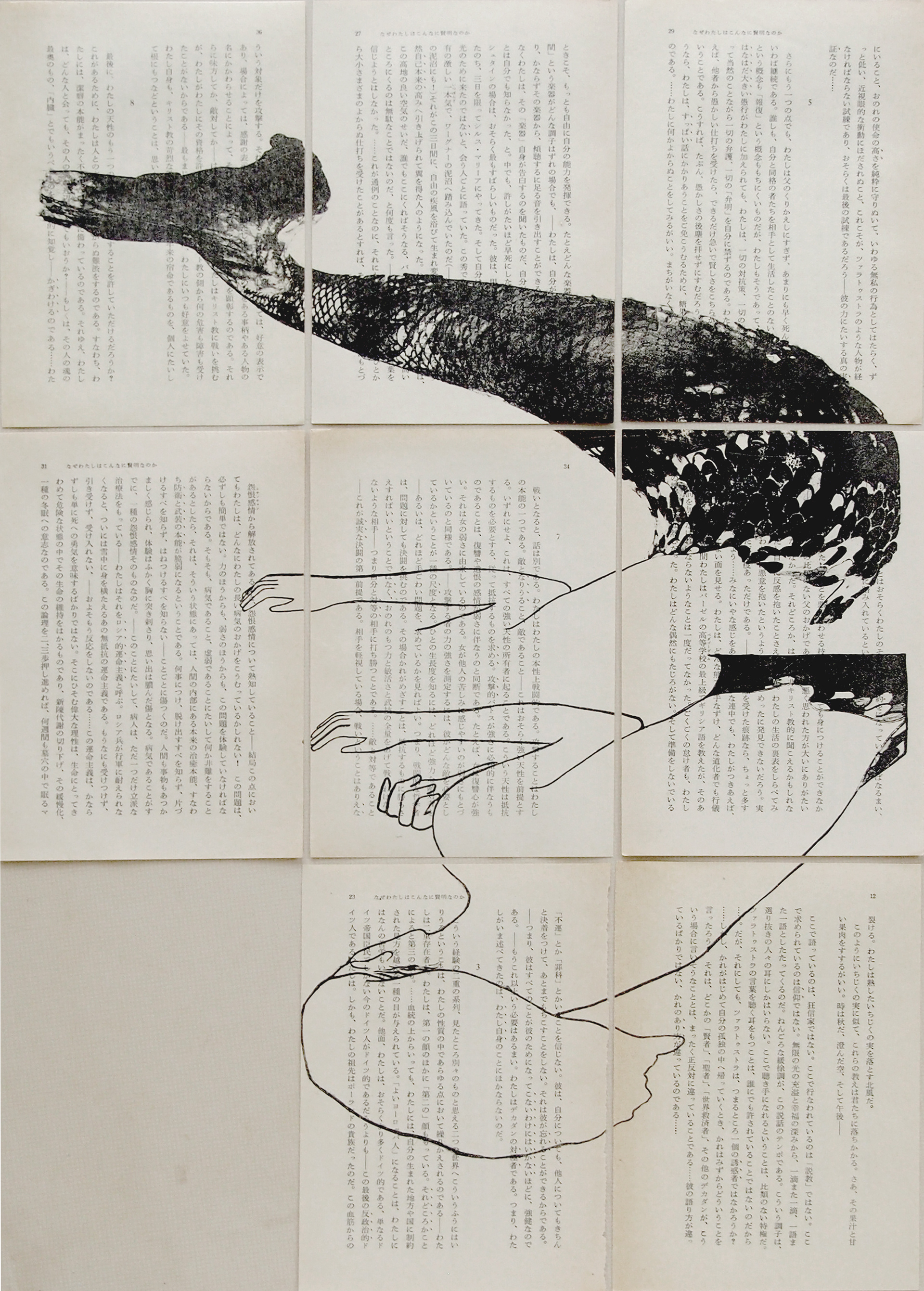 Dream on leafs / book size / Lithography on booklet