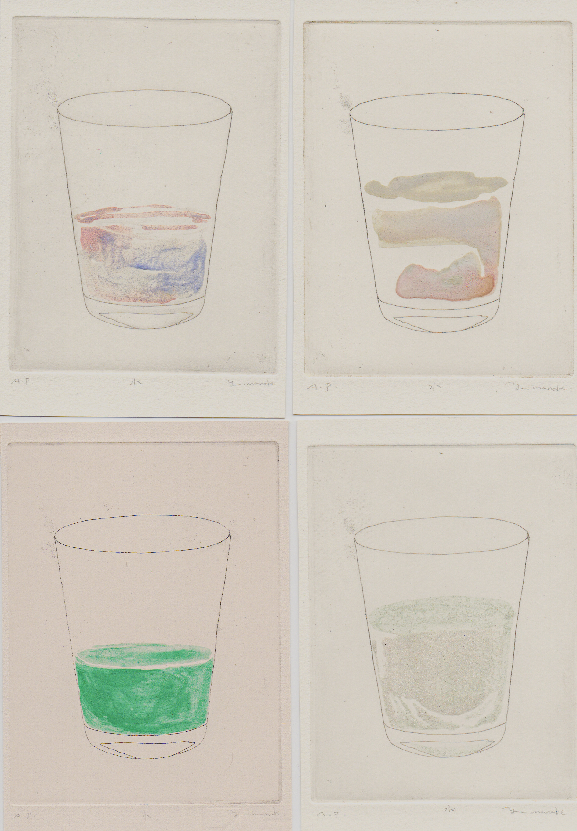 Water/each 120×90mm/Mineral pigments on Intaglio