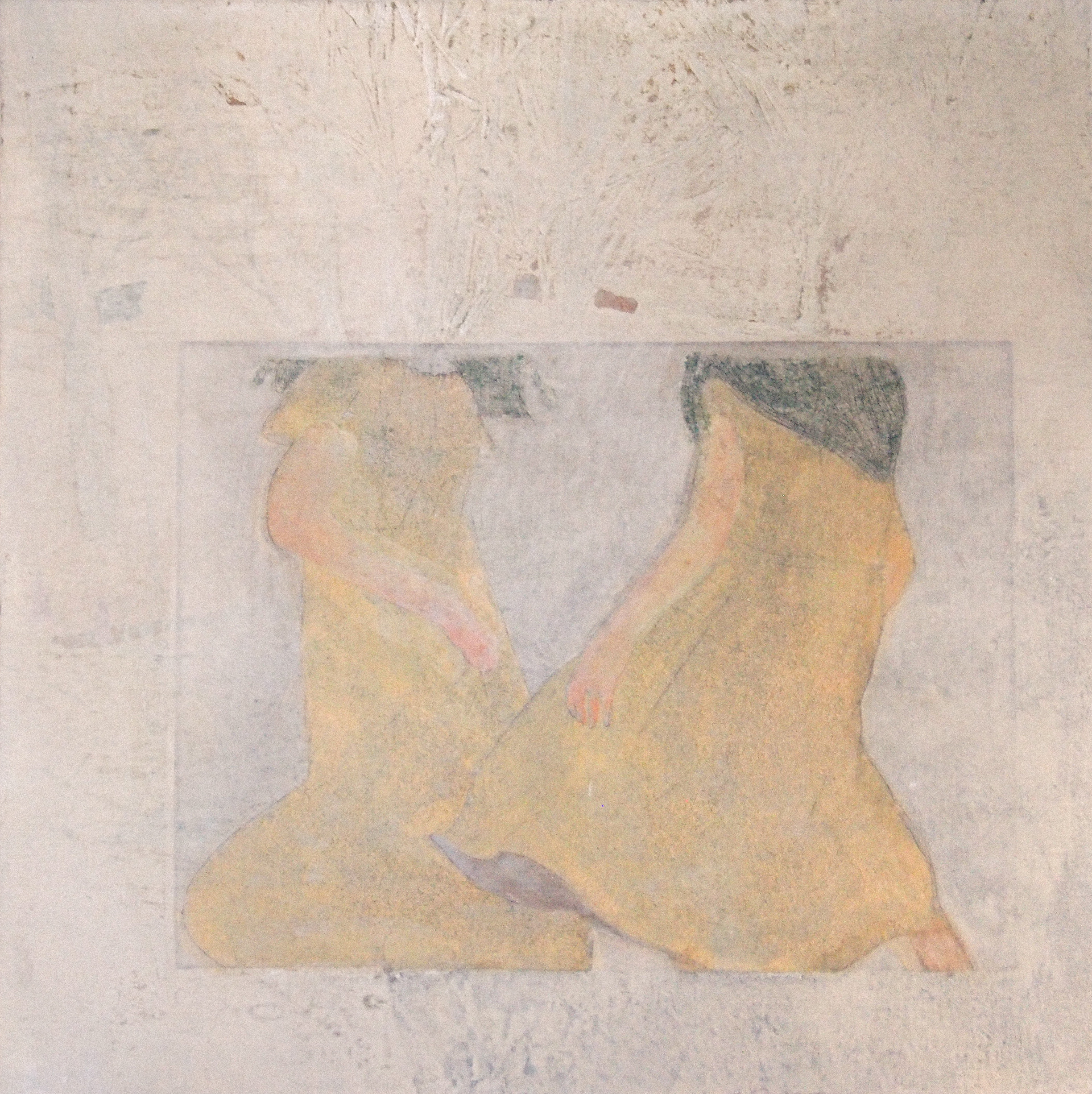 Dancing twins / 300×300mm / Mineral pigments on paper
