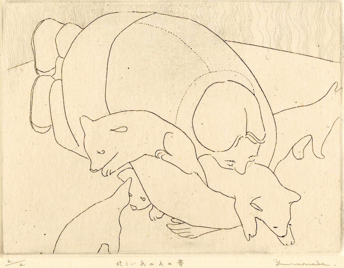 忙しいあの人の夢 A busy man's dream /90×120mm/ Intaglio