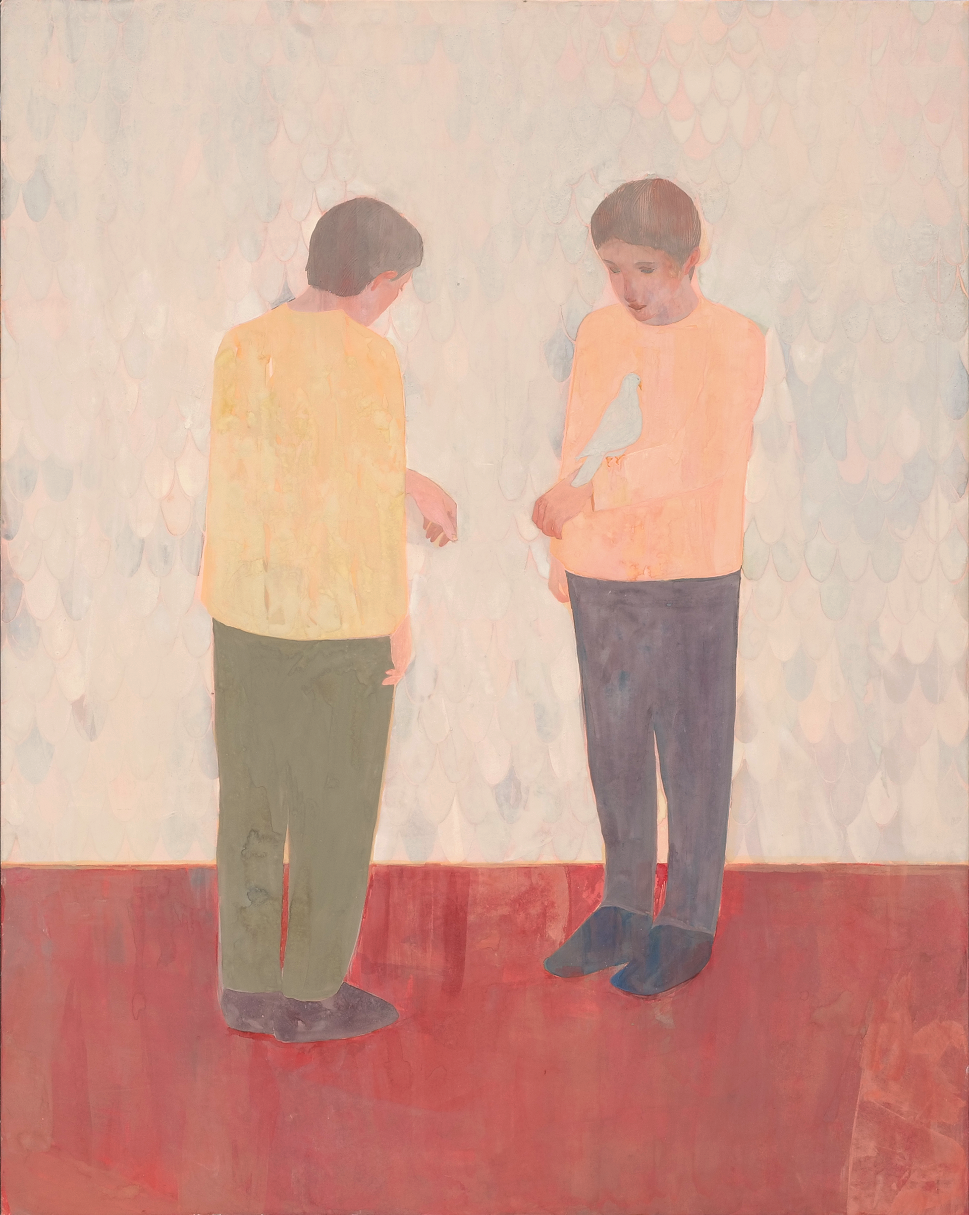 おいで Come here /1167×950mm/ Mineral pigments on paper