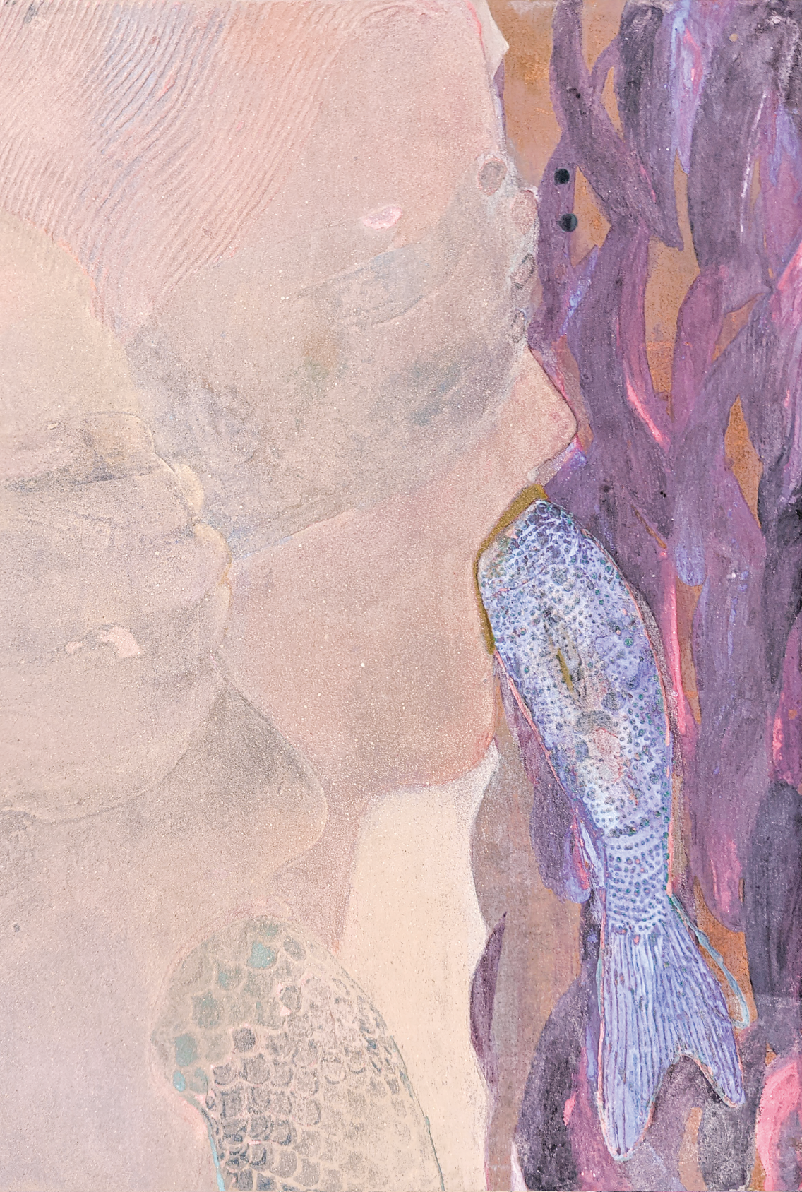 Fish eater / 410×318mm / Mineral pigments on paper