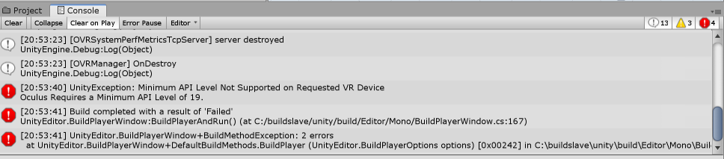 Some of the errors cause by Unity's new updates