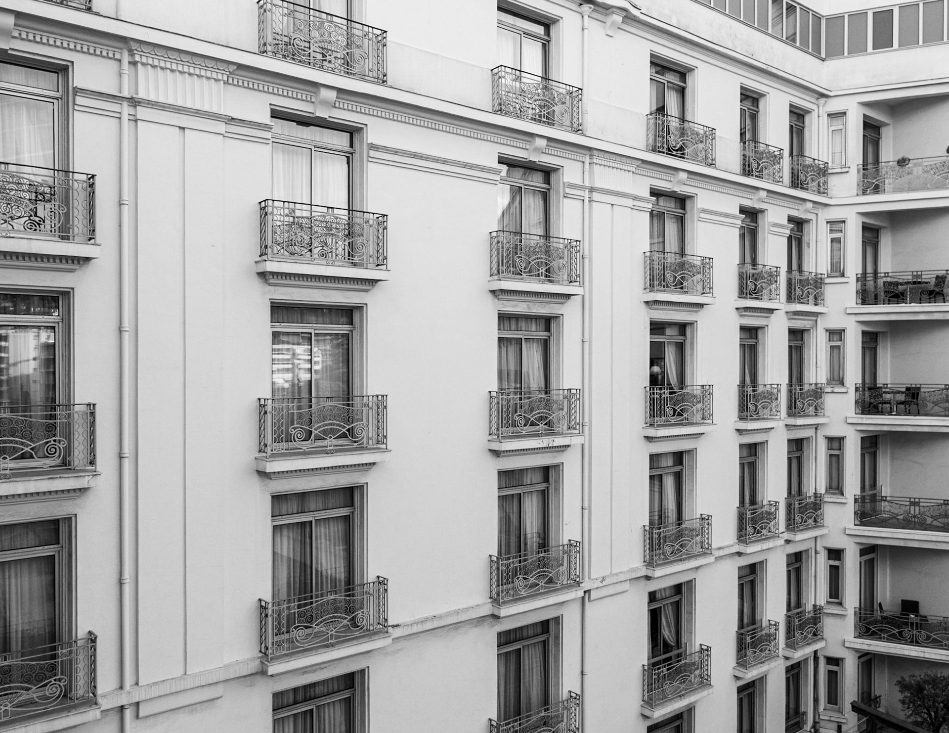 A room with a View; Inside courtyard windows