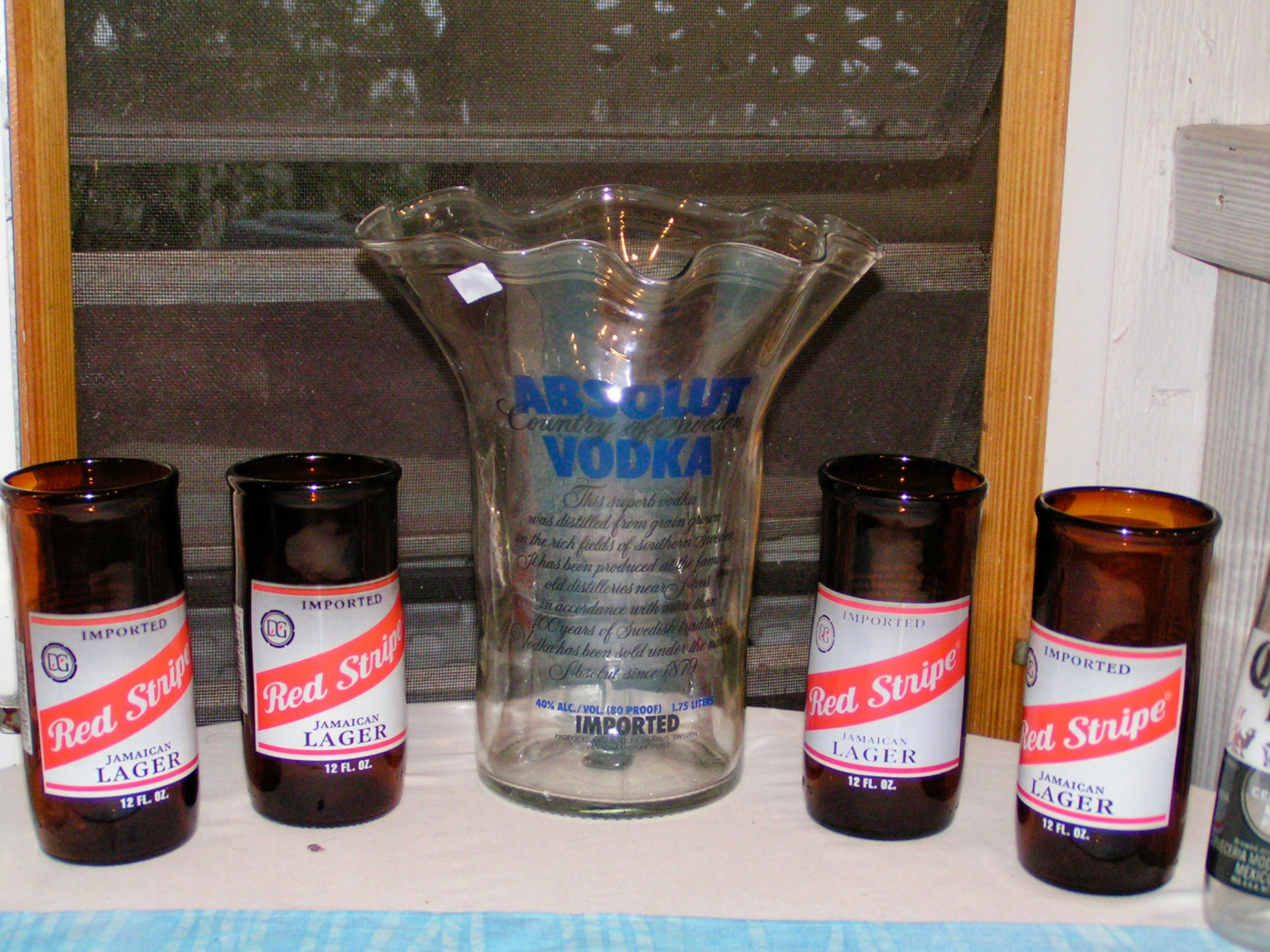 Up-Cycled Booze Bottles