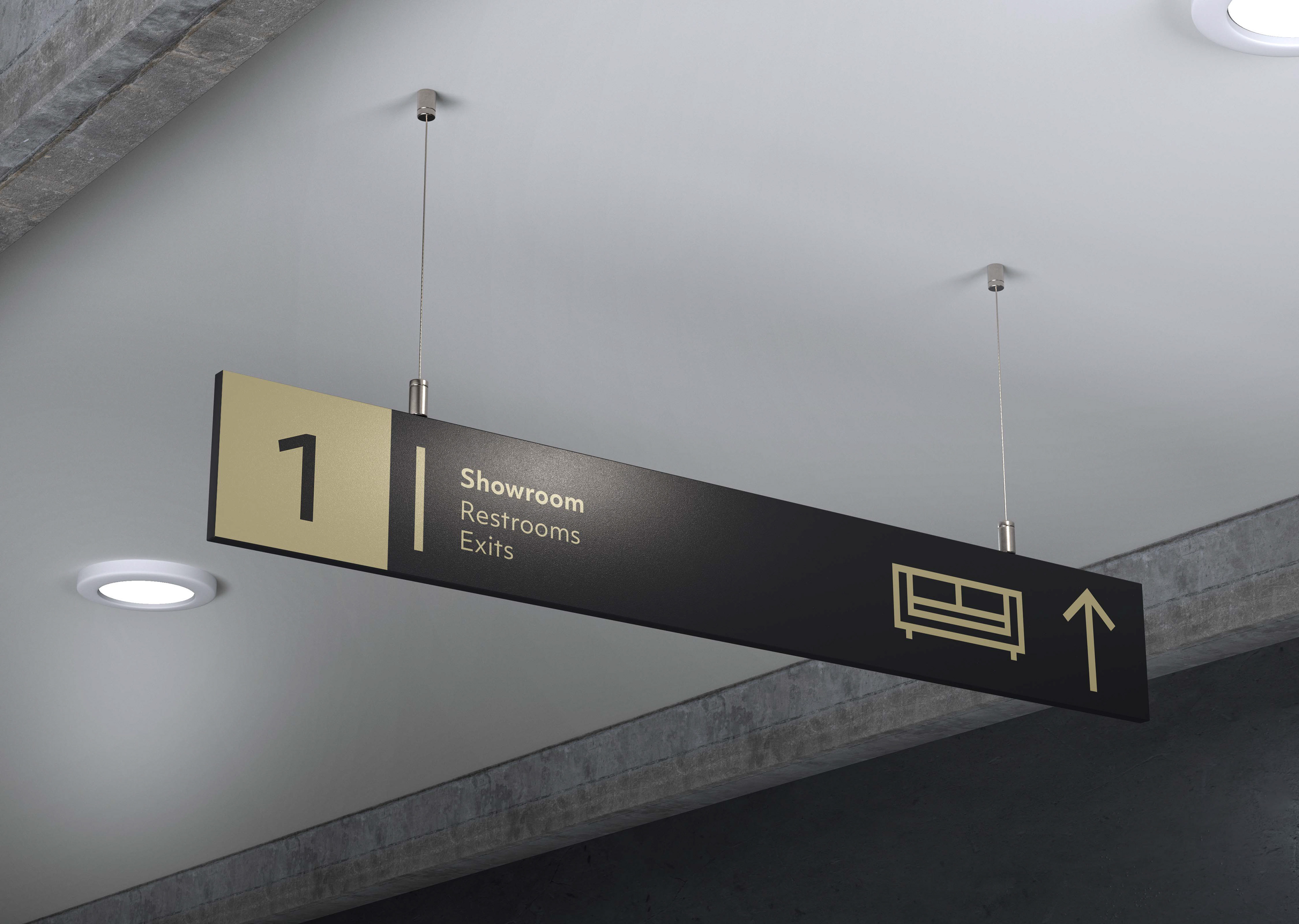 Overhead Direction Sign